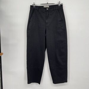 Everlane Pant Women's 6 Utility Barrel Washed Black High Rise Crop Ankle